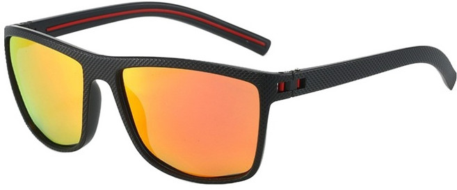 ROI라이프 주야겸용 방풍 변색 스포츠 고글, 블랙프레임 레드미러 편광, 1개