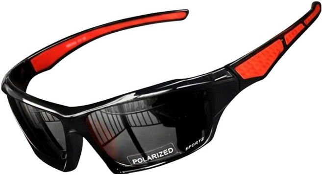 ROI라이프 주야겸용 방풍 변색 스포츠 고글, 레드프레임 그레이 편광a, 1개