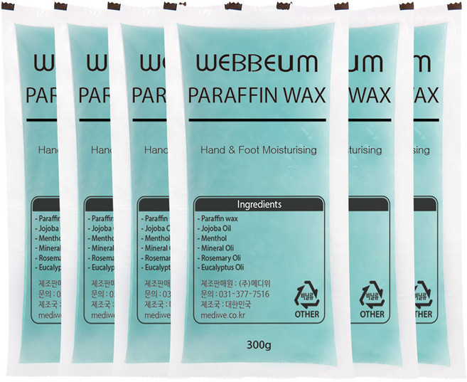 위쁨 파라핀왁스 민트 미니 300g, 6개