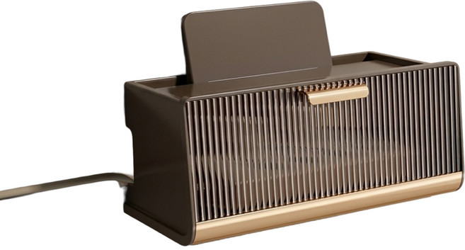 앞날창창 벽걸이 셋톱박스 정리함 30 x 13.5 x 12.5 cm, 브라운, 1개