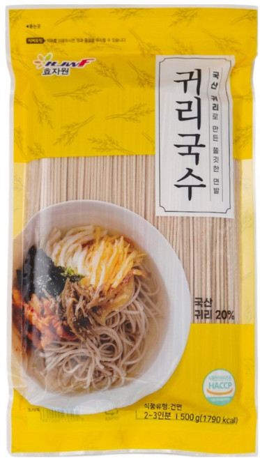 효자원 귀리국수, 500g, 1개