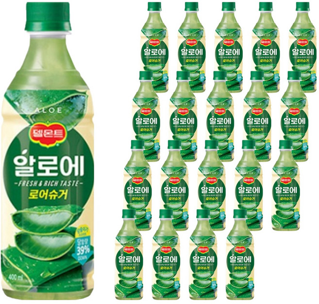 델몬트 알로에 로어슈거, 20개, 400ml