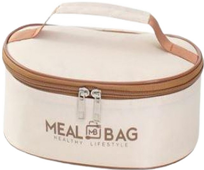 아늑공간 방수 도시락 보온 가방 타원, 혼합색상, 1개