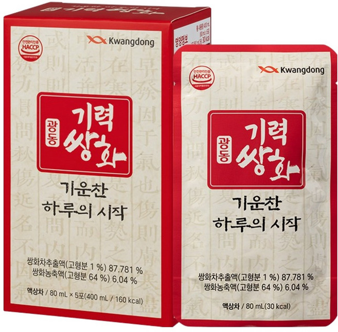 광동제약 기력쌍화, 5개, 80ml