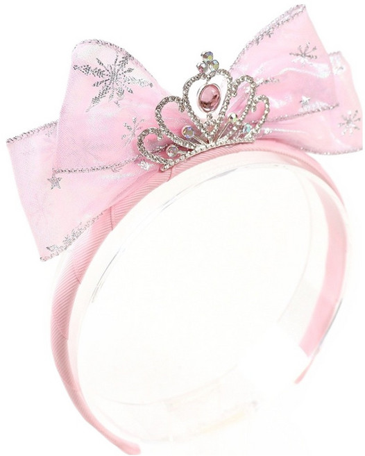트윙클 티아라 리본 머리띠