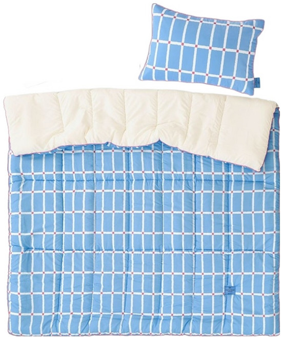 믹스앤매치 리틀맨션체크 먼지없는 차렵베개 세트