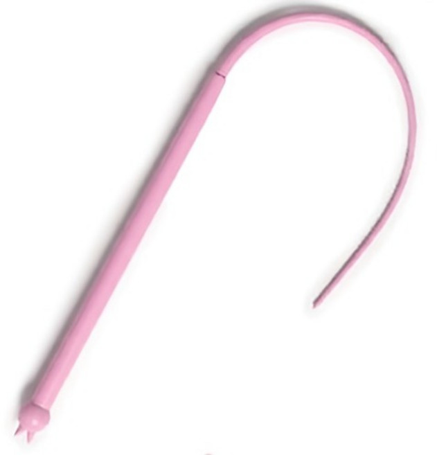 행복한댕냥이 고양이 쥐꼬리 낚시대, 핑크, 1개