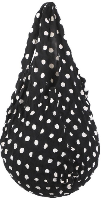 힙앤바디 다용도 휴대용 시장가방, 땡땡이 블랙, 1개