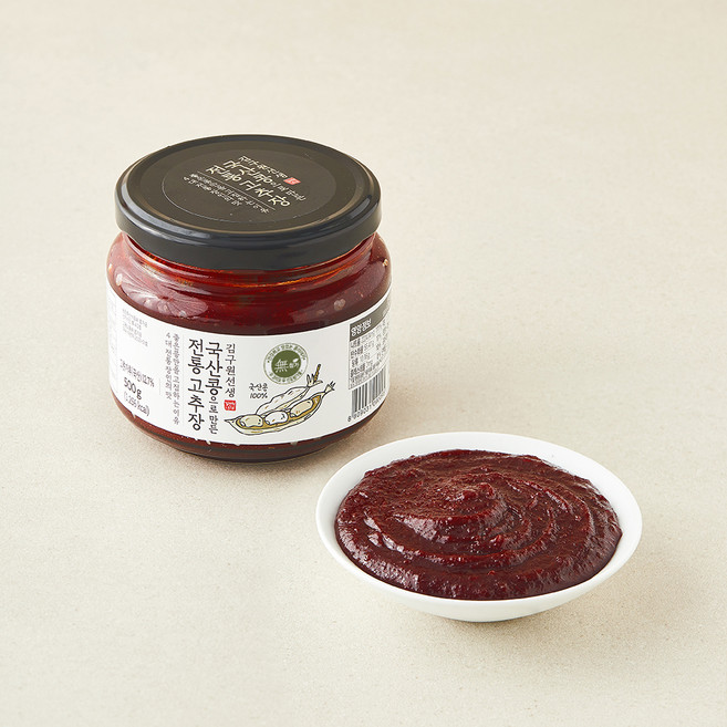 김구원선생 국산콩으로 만든 전통 고추장, 500g, 1개