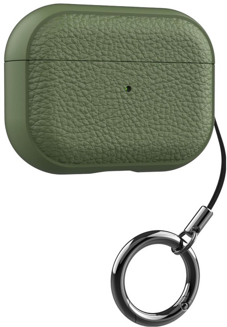 디노로웰 에어팟 프로3 핑거 키링 스트랩 TPU 케이스, 카키, 1개
