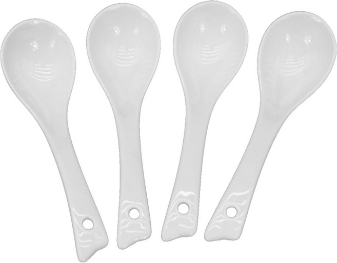 로벤조 본차이나 국물스푼, 화이트, 4개, 단품