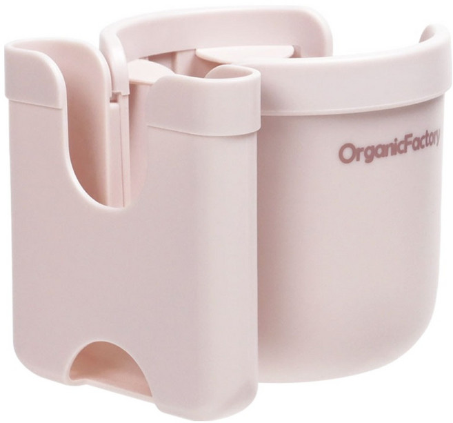 오가닉팩토리 2in1 탱크 유모차 휴대폰 컵홀더, 로즈, 1개
