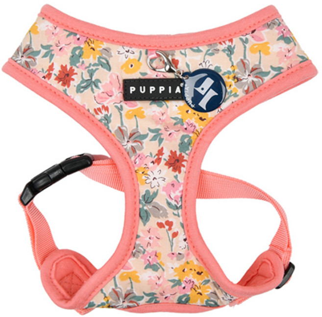 퍼피아 강아지 플로랄 사이즈 조절 하네스, 인디안핑크, 1개