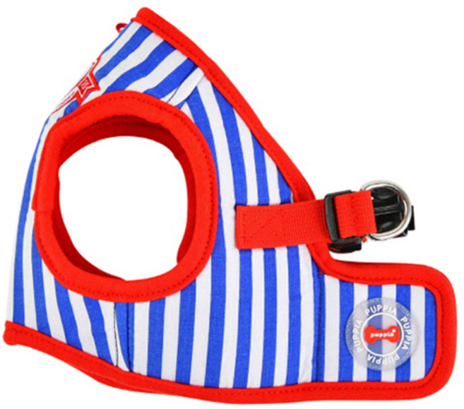 퍼피아 강아지 스포츠 조끼형 하네스, 로얄블루, 1개