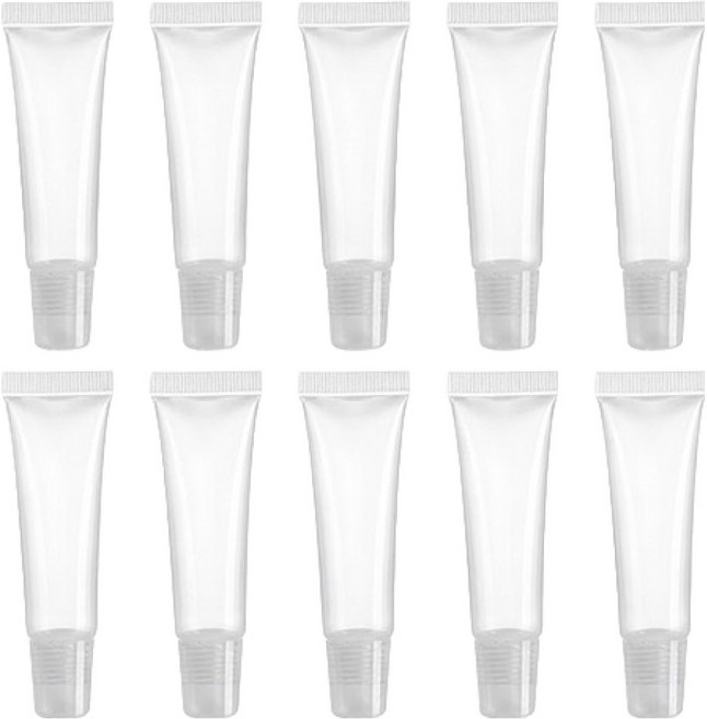 언더보스 치약 화장품 소분용 튜브 용기 15g, 10개, 투명