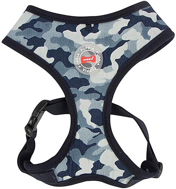 퍼피아 올치 강아지 고양이 목 가슴 줄 바비 하네스 A형, 네이비카모, 1개
