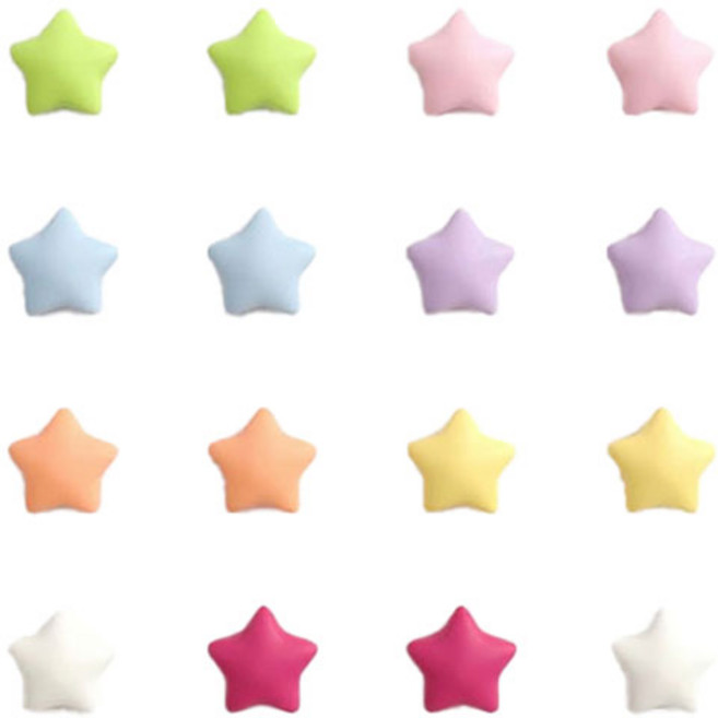 디오셀 네오디움 미니 자석 별 8종 x 2p 세트, 혼합색상, 1세트