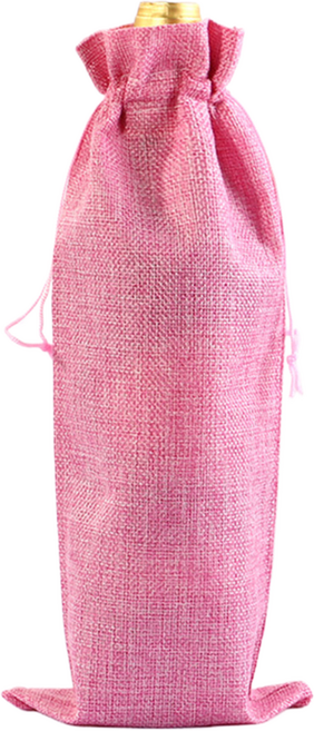그리뉴얼 샴페인 와인 선물포장 쇼핑백, 핑크, 10개