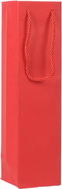 그리뉴얼 무지 크라프트 싱글 와인 쇼핑백, 레드, 10개