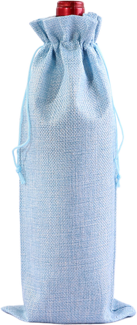 그리뉴얼 샴페인 와인 선물포장 쇼핑백, 스카이블루, 10개