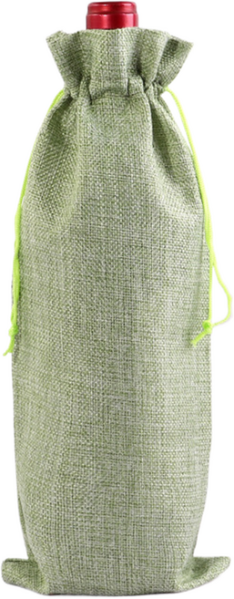 그리뉴얼 샴페인 와인 선물포장 쇼핑백, 라이트그린, 10개