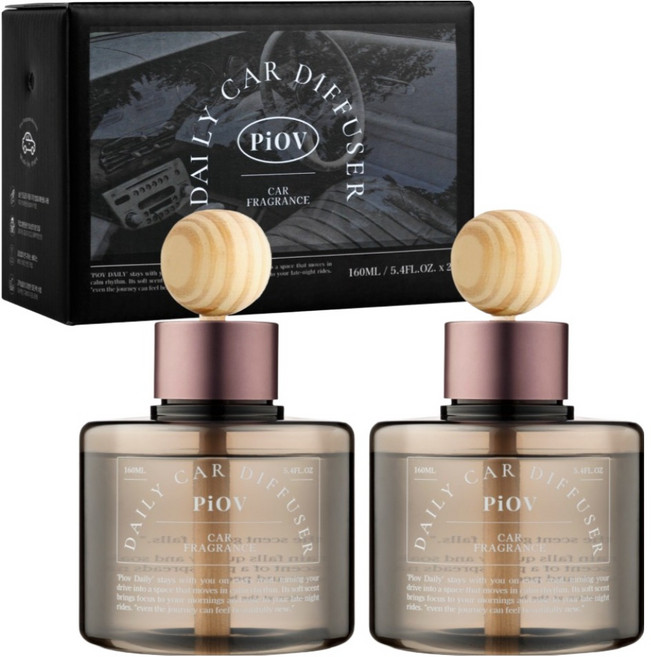 피오브 데일리 차량용 디퓨저 160ml, 2개, 플라워샵