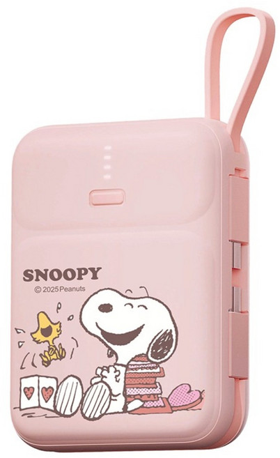 PEANUTS 史努比 PD快充 雙線Q寶行動電源 10000mAh Type-C + USB-A, 情書款, PSN-146B