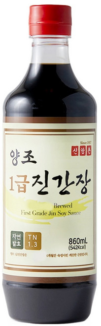 신앙촌 양조 1급 진간장, 1개, 860ml