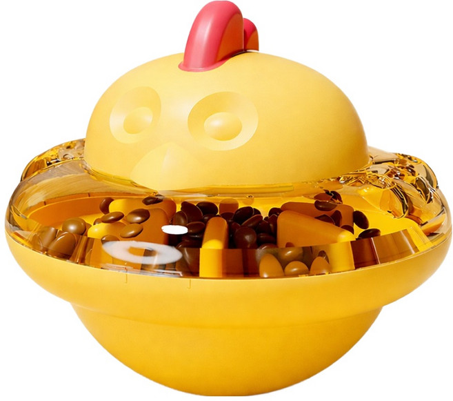 쩝쩝도사 반려동물 노즈워크 간식 장난감 볼, 1개, 01 노랑