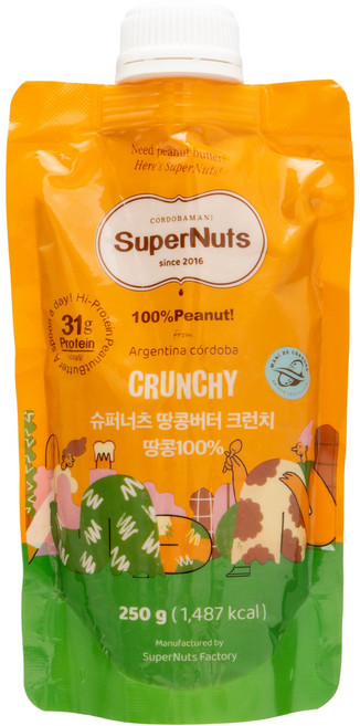 슈퍼너츠 땅콩버터 크런치, 250g, 1개