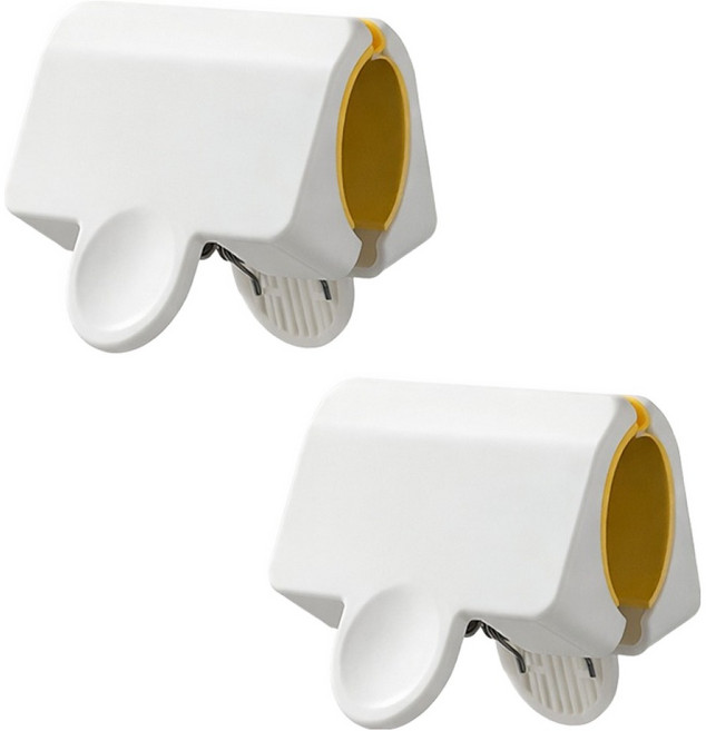 코지웰 대형 이불 건조 집게 미끄럼방지 빨래 클립, 화이트 + 옐로우, 2개