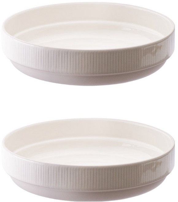 윤도자기 차곡 다용도볼, 아이보리, 2개