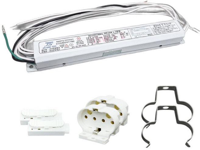 블링라이트 JS 국내산 FPL 55W 2등용 KS 전자식 안정기 PL 소켓, 1개