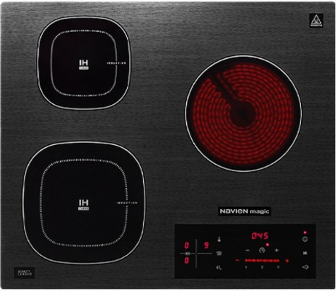 나비엔매직 하이브리드 전기레인지 3구, ERH-3803DN, 빌트인