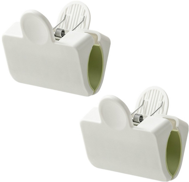 코지웰 대형 이불 건조 집게 미끄럼방지 빨래 클립, 화이트 + 그린, 2개