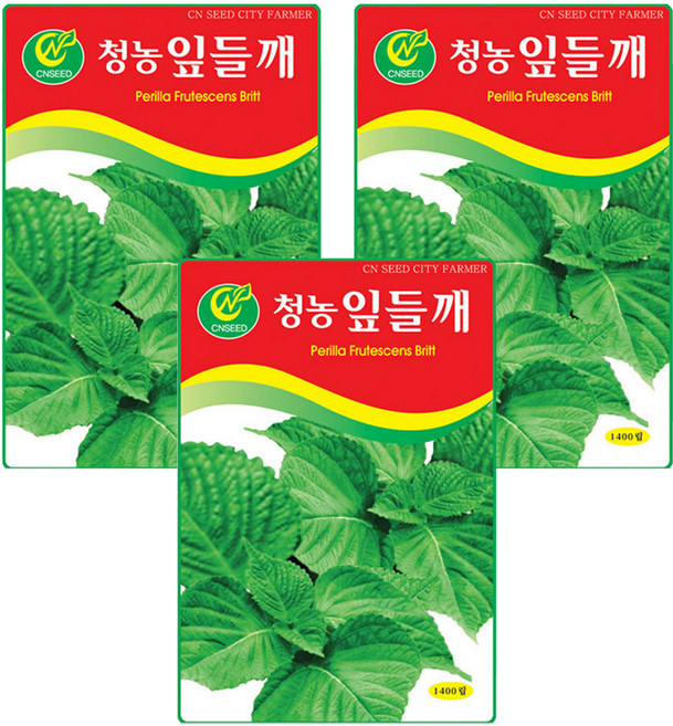 청농종묘 향이 좋은 프리미엄 잎들깨 씨앗 1400p, 3개