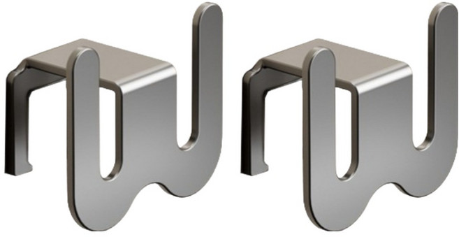 온트리 무타공 흡착 욕실화 거치대 ONE SIZE, 실버, 2개