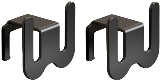 온트리 무타공 흡착 욕실화 거치대 ONE SIZE, 블랙, 2개