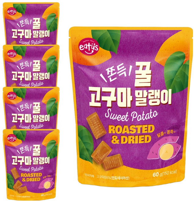 이더스 쫀득 꿀 고구마 말랭이, 60g, 5개