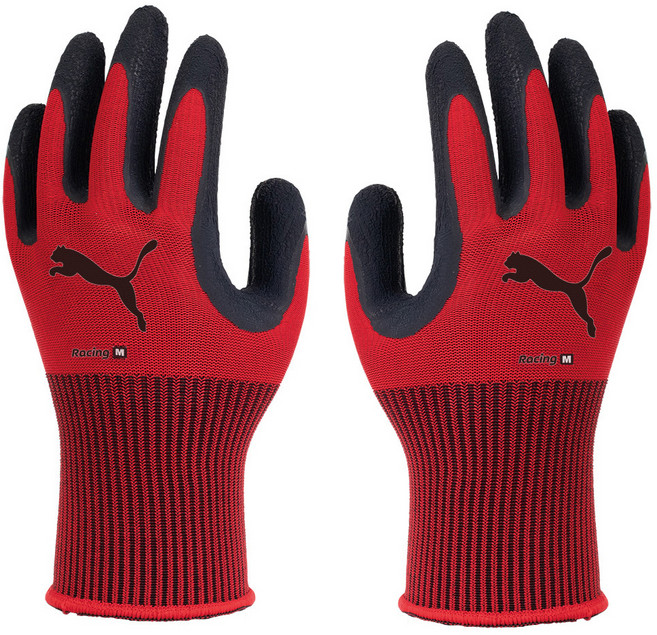 PUMA 止滑工作手套 PG-1350 M, 紅色, 1套