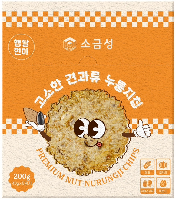 소금성 고소한 견과류 누룽지칩, 1개, 200g