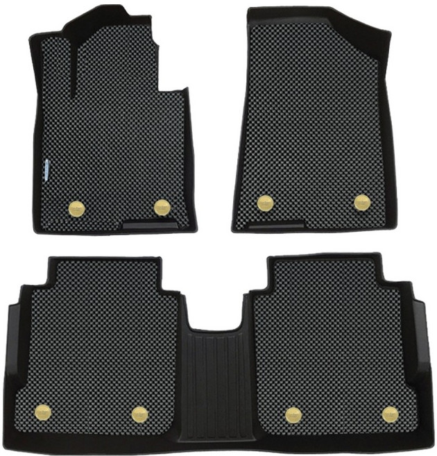 더존 TPE 이중 입체포집 엠보싱 카매트 풀세트, 블랙, KX-18 기아 올뉴K5 2세대 가솔린 2016년~2019년