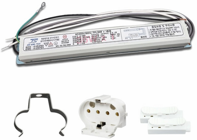 블링라이트 JS 국내산 FPL 36W 1등용 KS 전자식 안정기 PL 소켓, 1개