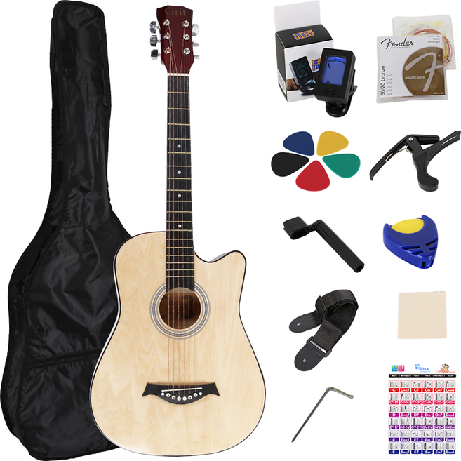 블루엔젤 GRIT 입문용 통기타, 내츄럴, 1세트, BA-01