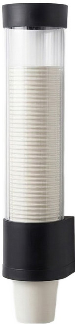 디어까사 무타공 부착식 일회용컵 디스펜서 벽걸이 홀더, 블랙, 1개