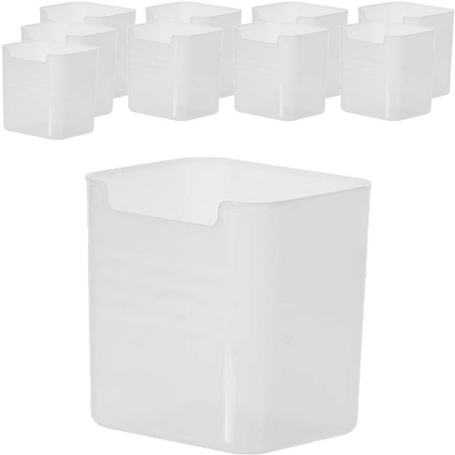 지음앤 다용도 냉장고 욕실 수납 정리함, 화이트, 10개