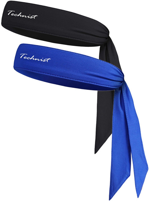 테크니스트 스포츠 헤드타이 2종 세트, 블랙, 블루, 1세트