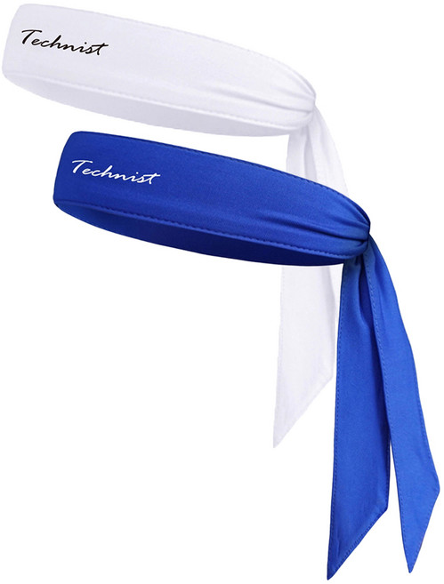 테크니스트 스포츠 헤드타이 2종 세트, 화이트, 블루, 1세트