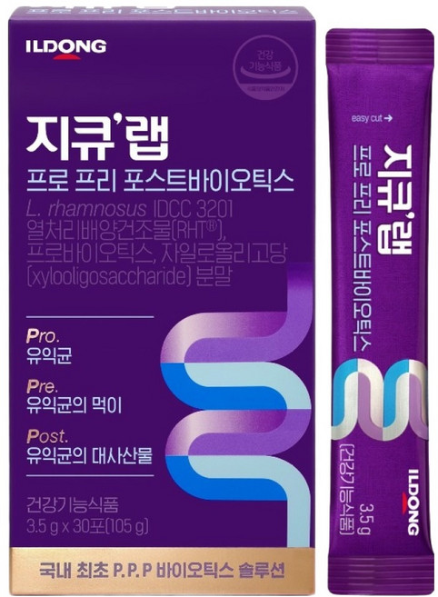 지큐랩 프로 프리 포스트바이오틱스 유산균 30p, 105g, 30, 1개