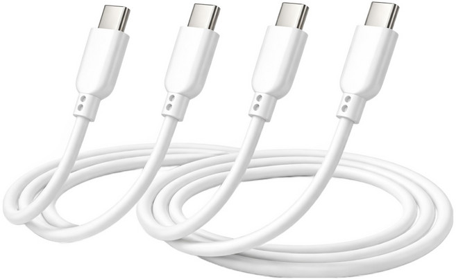 에너지팩토리 C타입-C타입 65W 고속충전 케이블, 2개, 화이트, 2m